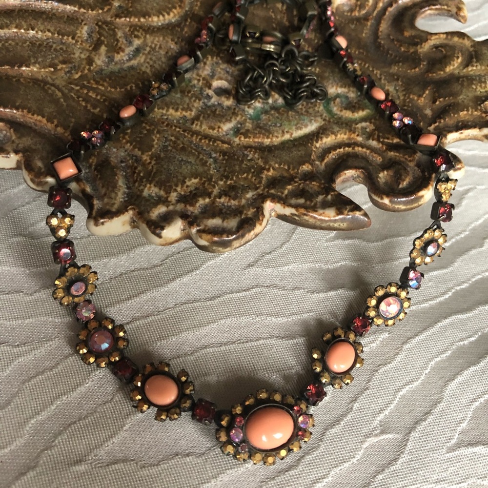 Sorrelli necklace peach and gold